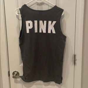 Grey pink brand tank top